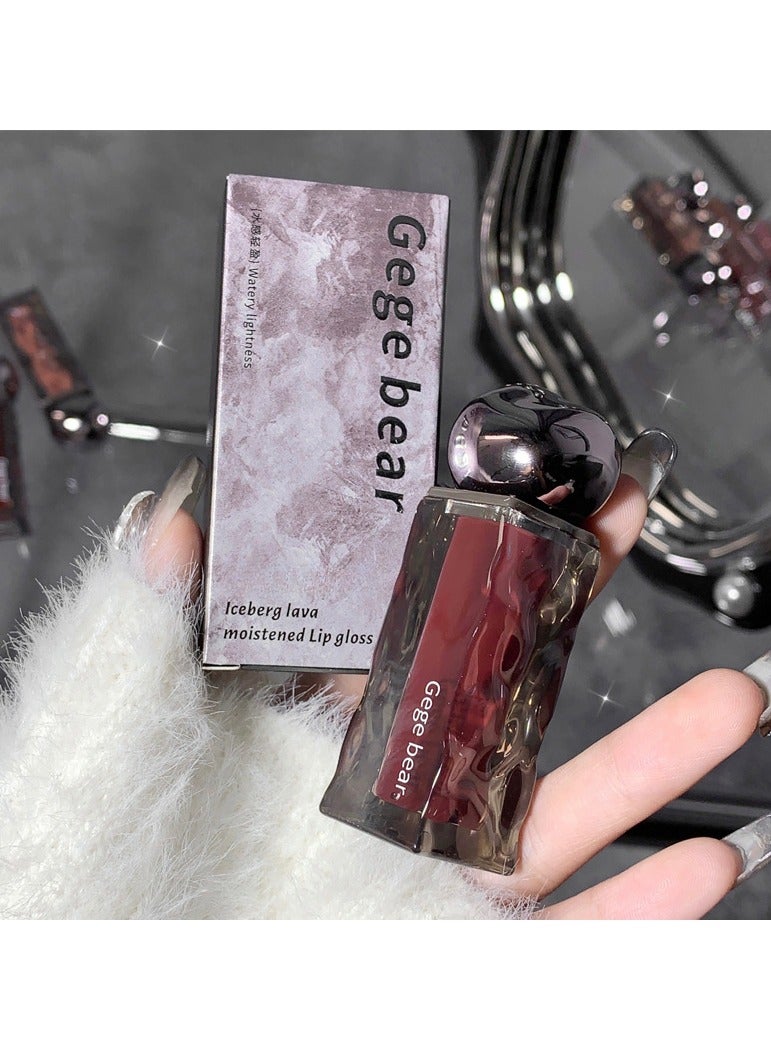Gege bear Ice Mountain Lava Lip Glaze - Smooth, Long-Lasting Shine for All Skin Tones - Image 1