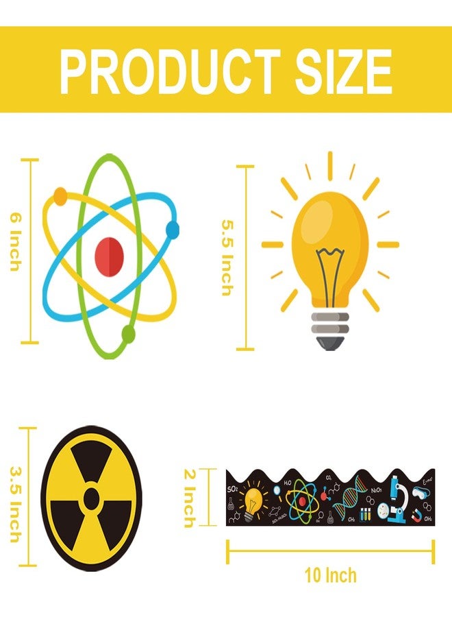 Joffetii 78Pcs Science Classroom Bulletin Board Decorations with Borders, Classroom Decor Paper Cutouts Teacher Must Haves Science Theme Back to School Home Office Decorations - Image 3