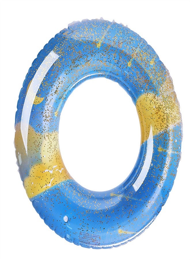 Loquat Children's Striped Swimming Ring Blue - Image 1