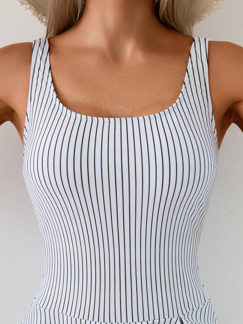 Eomenie One Piece Swimdress Swimsuits for Women Tummy Control Swim Dresses Skirt Bathing Suit - Image 5