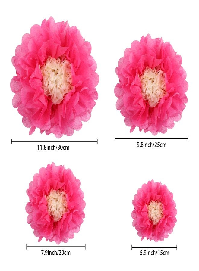 Aunifun 16 Pieces Paper Flower Tissue Paper Chrysanth Flowers DIY Crafting for Wedding Backdrop Nursery Wall Decoration -Multicolor Paper Flower - Image 4