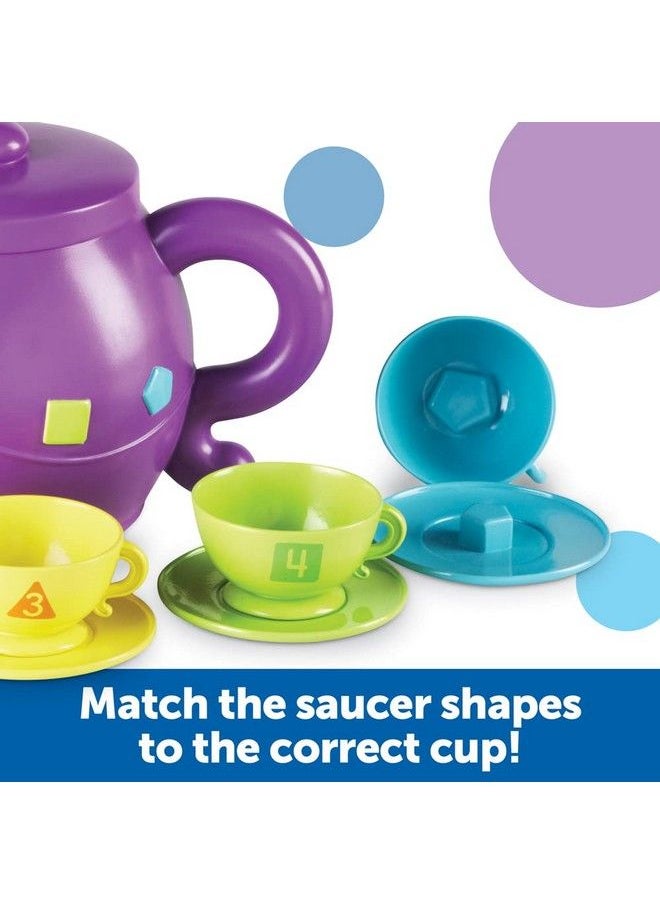 Learning Resources - Serving Shapes Tea Set 11 Pieces Ages 2+ Pretend Play Toys For Toddlers Preschool Learning Toys Kitchen Play Toys For Kids - Image 1