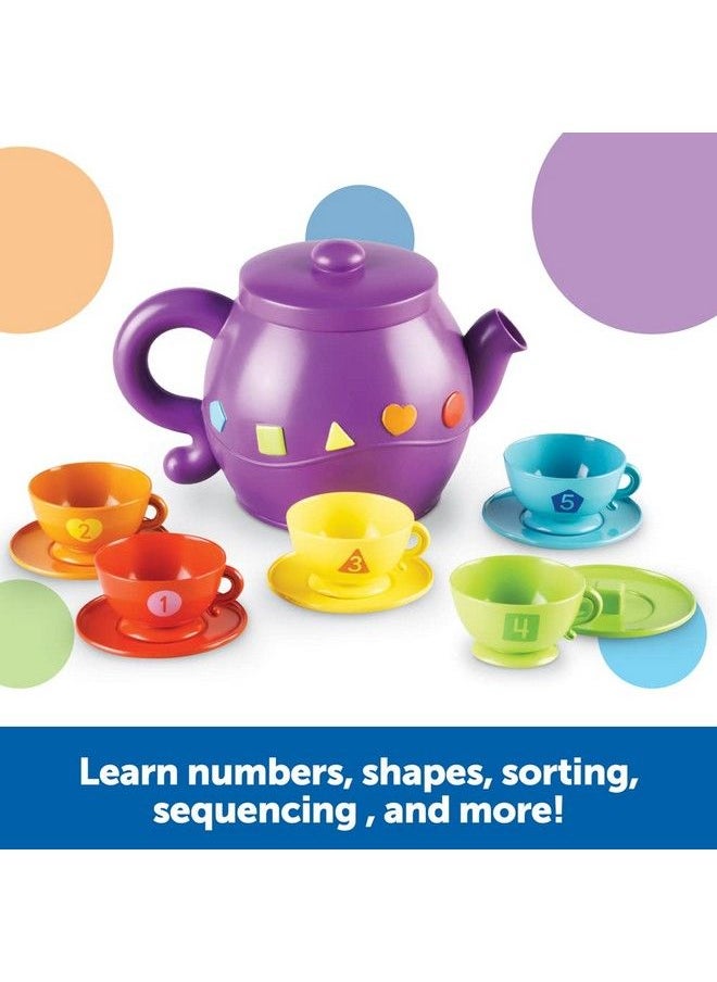 Learning Resources - Serving Shapes Tea Set 11 Pieces Ages 2+ Pretend Play Toys For Toddlers Preschool Learning Toys Kitchen Play Toys For Kids - Image 1