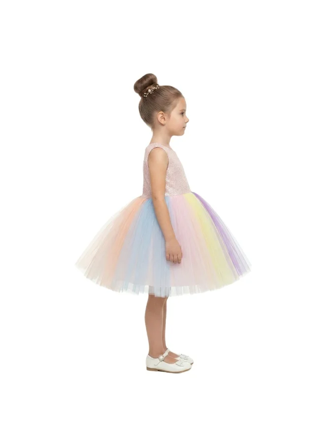 Bidani Magical Rainbow Tulle Ball Gown