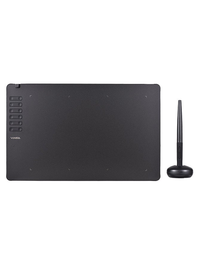 Generic - T1161 Graphics Drawing Tablet Ultra-thin Art Creation Sketch with Battery-free Stylus 8 Pen Nibs 8192 Levels Pressure 12 Customized Shortcut Keys Compatible with Windows Android OTG 11.8''x7.4'' - Image 1