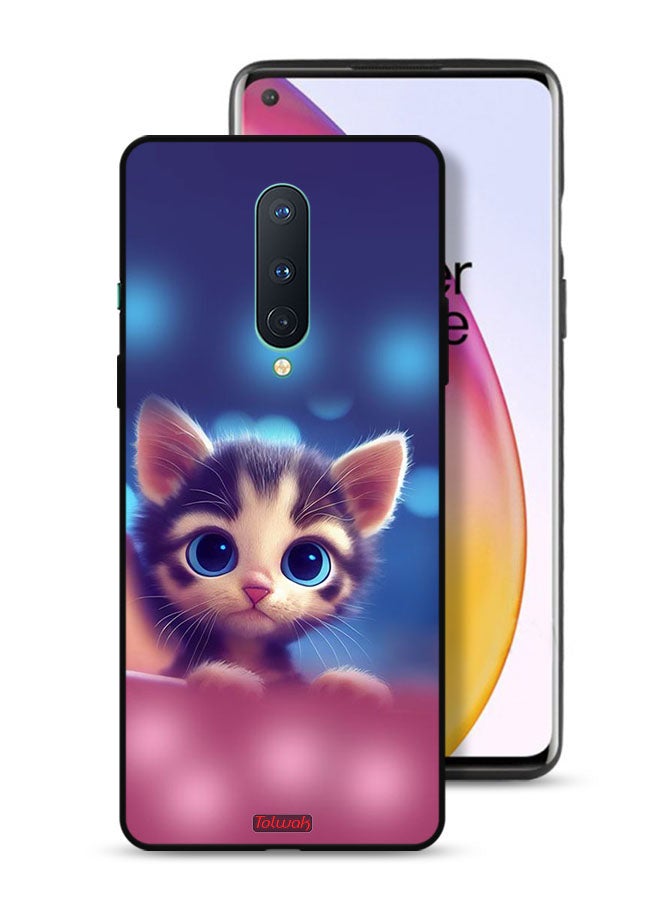 Tolwak OnePlus 8 Protective Case Cover Little Cat - Image 1