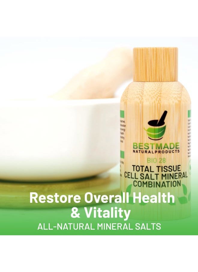 Total Tissue Cell Salt Mineral Combination Bio 28, 300 pellets | Helps Your Body Absorb and Use Nutrients, Helps Increase Energy Levels, Helps Improve Sleep Patterns, Overall Health and Vitality