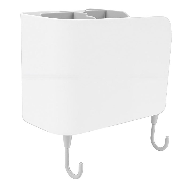 Cream White Large Wall Mounted Kitchen Utensil Organizer Storage Container Box - Image 2