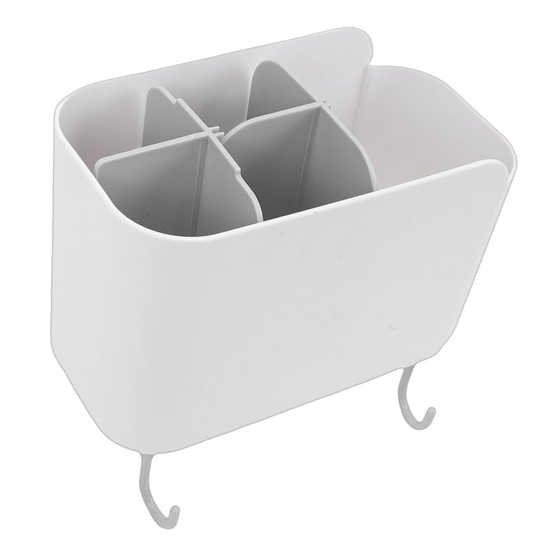 Cream White Large Wall Mounted Kitchen Utensil Organizer Storage Container Box - Image 4