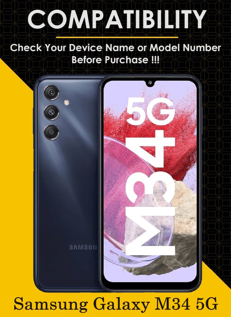 AINA 5 Pieces Tempered Glass Screen Protector 5D Designed For Samsung Galaxy M34 5G Full Glue Edge to Edge Full Screen Coverage And Bubble Free - Image 3