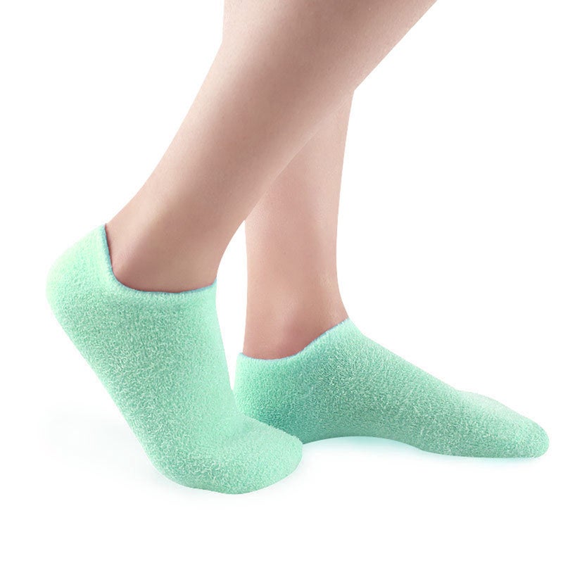 1 Pair Gel Moisturizing Heel Socks Anti-cracking Ankle Socks Portable Heel Protector Foot Care Socks (Green) - Image 5