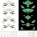 Erythem Face Gems for Women 6 Sheets Face Jewels Stick On Self Adhesive Rhinestones Stickers for Makeup Music Festival Rave Party 4Luminous - Image 2