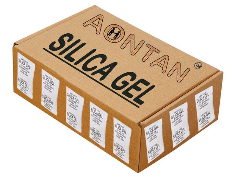 AONTAN ENTERPRISE Silica Gel Packets 100 pcs (Each 2 Gram) For Moisture absorbents Dehumidifier Silica Gel Bags for Moisture Room, Cupboard, Kitchen, Shoe,Wardrobe, Car,Camera, Lenses White - Image 1