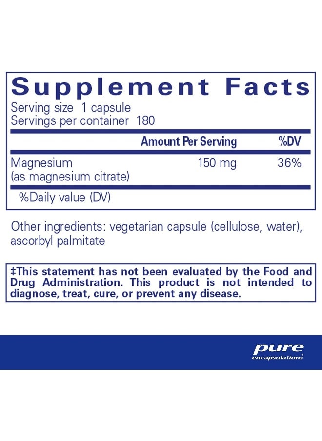 Magnesium (Citrate) - 180 Capsules - pzsku/Z0699E7A8FE76817F6001Z/45/_/1738060590/ee850dfb-36f7-4f9b-b351-6a9a9d5320e8