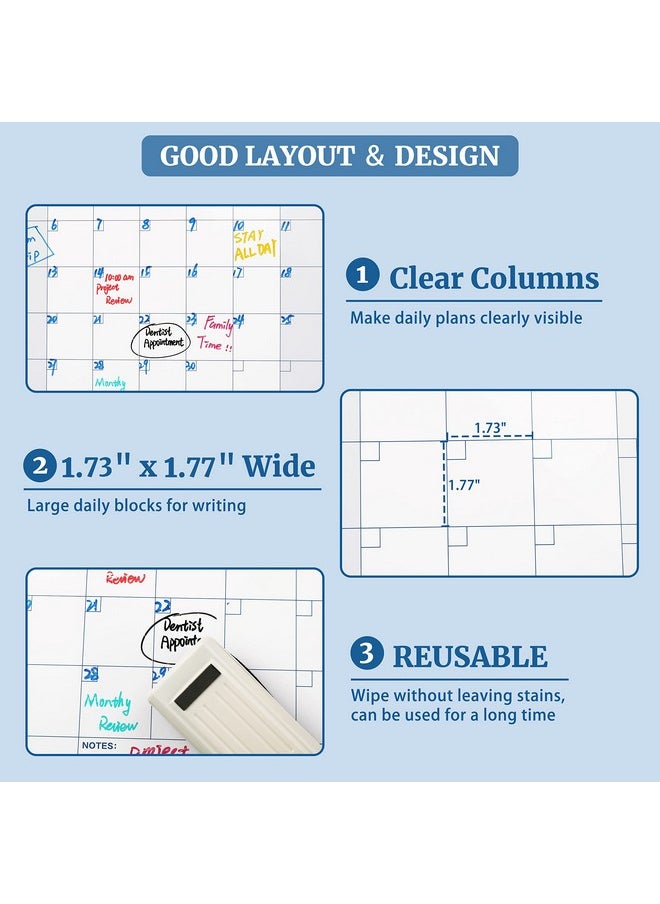 تقويم كبير قابل للمسح الجاف للحائط - تقويم حائط سنوي قابل للمسح الجاف، 37 بوصة × 57.9 بوصة، مخطط تقويم فارغ بدون تاريخ لمدة 12 شهرًا، منظم مهام مغلف قابل لإعادة الاستخدام مع ملاحظة، رائع للمكتب والفصول الدراسية والمنزل - pzsku/Z0699EA0B9A4FD833ADB9Z/45/_/1731922005/7af3c0b2-42f4-45a2-acc8-415774d10961