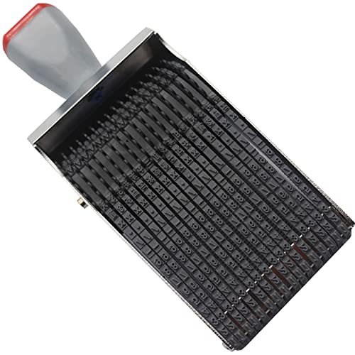 ZENG 16-Digit Customizable Rubber Stamp - Adjustable Alphabet (A-Z), Number (0-9) & Symbol Roller for Office, School, Packaging (62x3.5mm Imprint, Ink Not Included) - Image 1