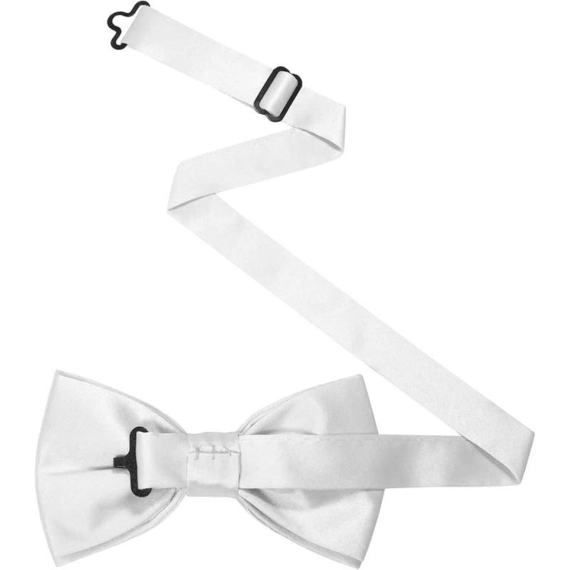 JEMYGINS Solid Color Pre-tied Bow Tie Adjustable Bowtie for Men - Image 3