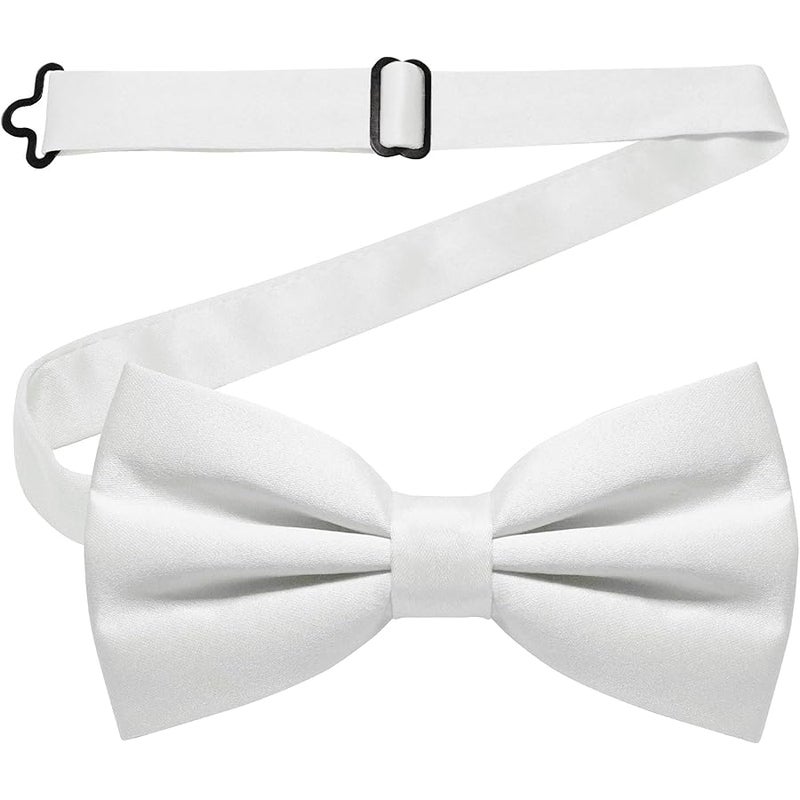 JEMYGINS Solid Color Pre-tied Bow Tie Adjustable Bowtie for Men - Image 1