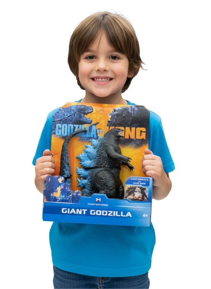 بريميم مجسم غودزيلا العملاق ذو الأشواك الزرقاء – لعبة فيلم مونستر فيرس غودزيلا ضد كونغ للأطفال من عمر أربع سنوات فما فوق - Image 2