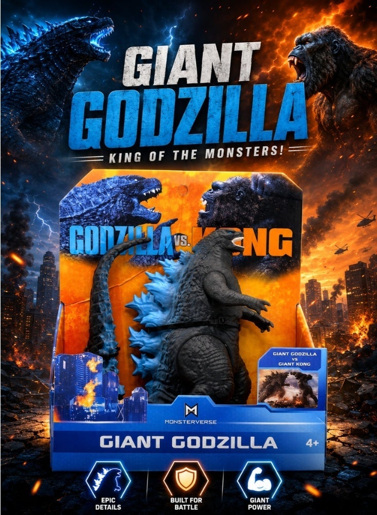 Monsterverse مجسم غودزيلا العملاق ذو الأشواك الزرقاء – لعبة فيلم مونستر فيرس غودزيلا ضد كونغ للأطفال من عمر أربع سنوات فما فوق - Image 1