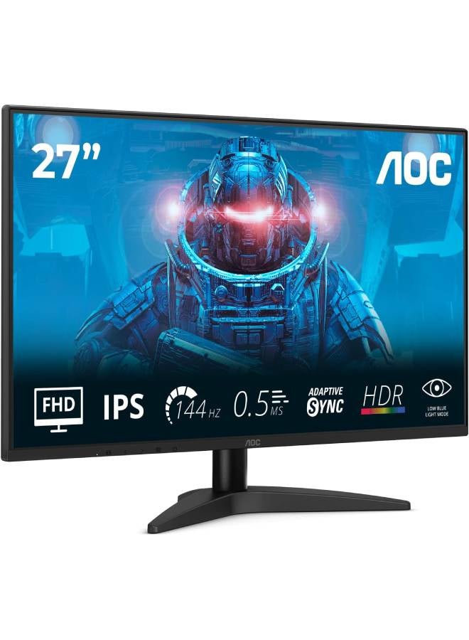 اي او سي شاشة الألعاب 27B36X مقاس 27 بوصة بدقة Full HD 1920×1080، نوع لوحة IPS، معدل تحديث 144Hz، زمن استجابة 0.5 مللي ثانية، قاعدة قابلة للإمالة [27B36X] - Image 1