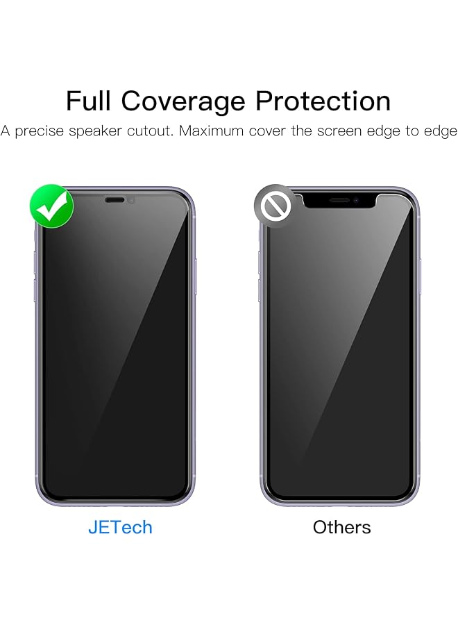 Jetech Privacy Full Coverage Screen Protector For Iphone 11 And Iphone Xr 6.1 Inch Anti Spy Tempered Glass Film Edge To Edge Protection Case Friendly 2 Pack - Image 4