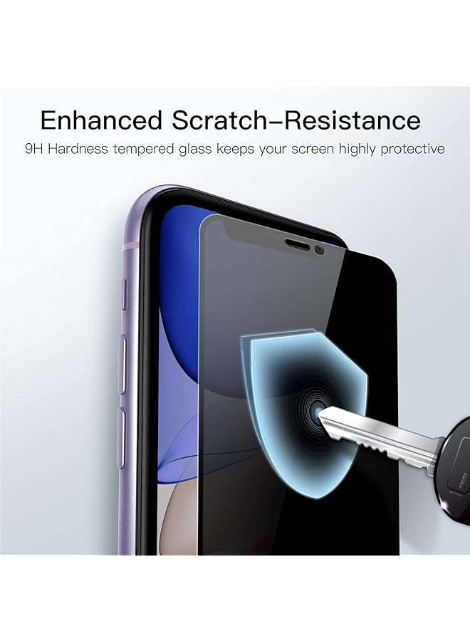 Jetech Privacy Full Coverage Screen Protector For Iphone 11 And Iphone Xr 6.1 Inch Anti Spy Tempered Glass Film Edge To Edge Protection Case Friendly 2 Pack - Image 5