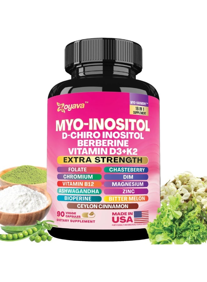 Zoyava Myo Harmony 16-in-1 Balance & Vitality Blend – Advanced Wellness Formula for Daily Energy & Hormonal Support – 90 Vegan Capsules - Image 1