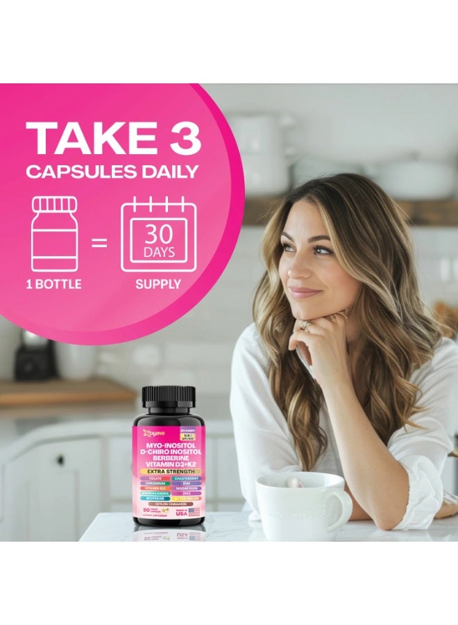 Zoyava Myo Harmony 16-in-1 Balance & Vitality Blend – Advanced Wellness Formula for Daily Energy & Hormonal Support – 90 Vegan Capsules - Image 4