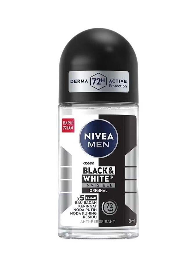 نيفيا MEN Black & White Invisible Original Anti-Perspirant Roll-on for Men 50ml