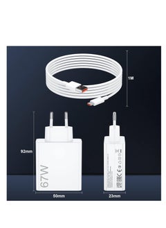 Generic 67W for Xiaomi European Fast Charger Europe Travel Plug Adapter Hypercharge for Xiaomi 14 13 12 14t 13t 12t 12s Pro Lite Redmi Note 14 13 12 11 K80 K70 K60 K50 11 11s Plus 11t Poco X6 X5 F5 X4 Gt Black Shark EU  - Image 2