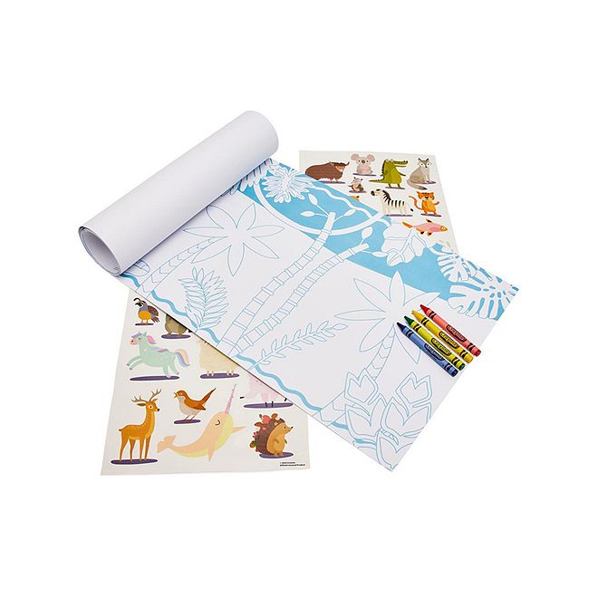 Crayola Animal Captivating Illustrations, Vibrant Colours, Non Toxic, 3 Years+, 3m (Drawing Sheet) - Multicolour - Image 1