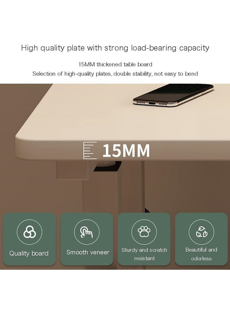 إيه جي دي طاولة دراسة متعددة الأغراض مع رف تخزين ورف الكتب والعجلات - Image 4