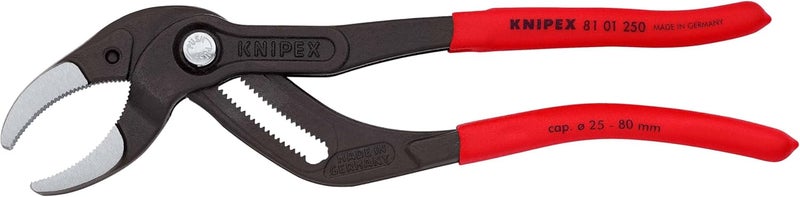 KNIPEX 81 01 250 Siphon and Connector Pliers - 250 mm, Black Atramentized with Non-Slip Plastic Coating - Image 1