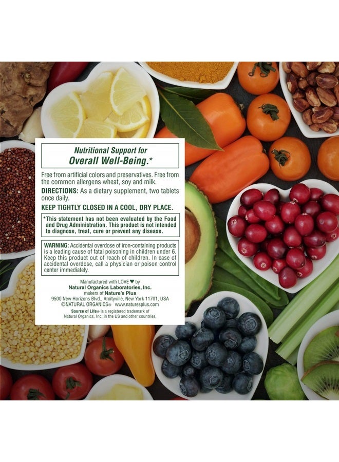 Nature's Plus NaturesPlus Source of Life Prenatal - 800 mcg Folate, 180 Vegetarian Tablets - All Natural Prenatal Vitamin & Minerals with Iron & Calcium - Optimal Health & Energy - Gluten-Free - 90 Servings - Image 3