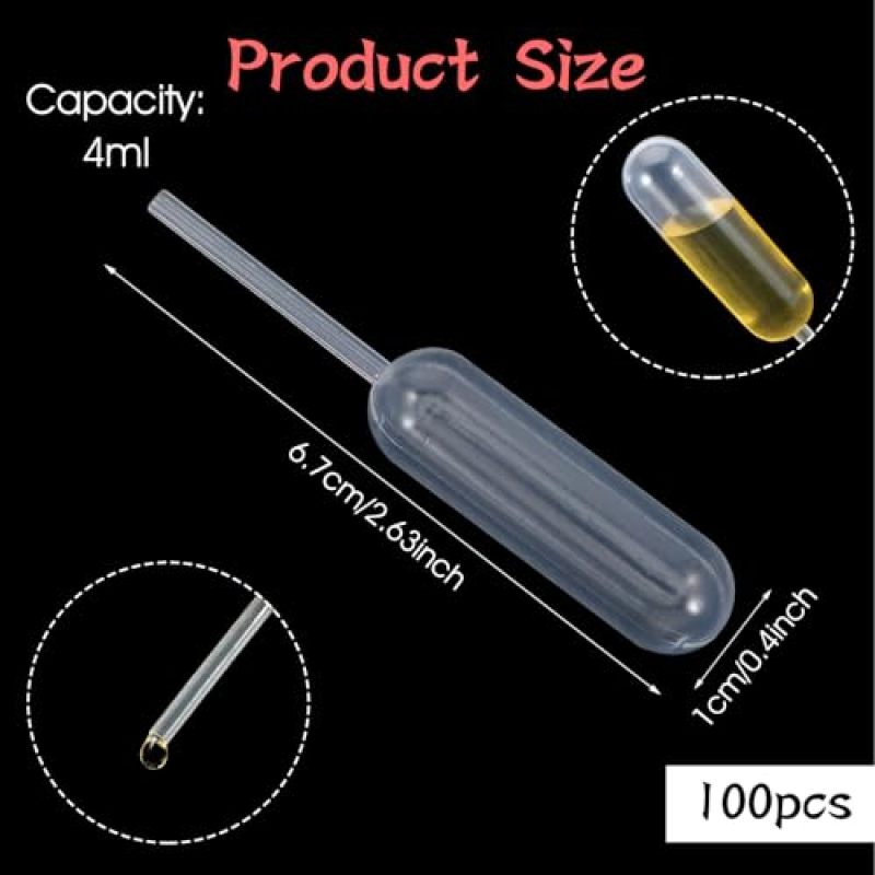 4 ml clear plastic pipette dropper baking injection Pipette (for chocolate, strawberry, cupcake) 100PCS - Image 2