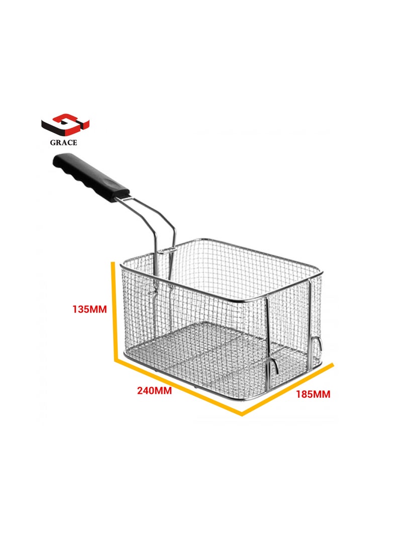 جريس مقلاة كهربائية Grace التجارية المزدوجة بسعة 8 لتر + 8 لتر من الفولاذ المقاوم للصدأ 2 خزان مع غطاء 6.5 كيلو واط - Image 5