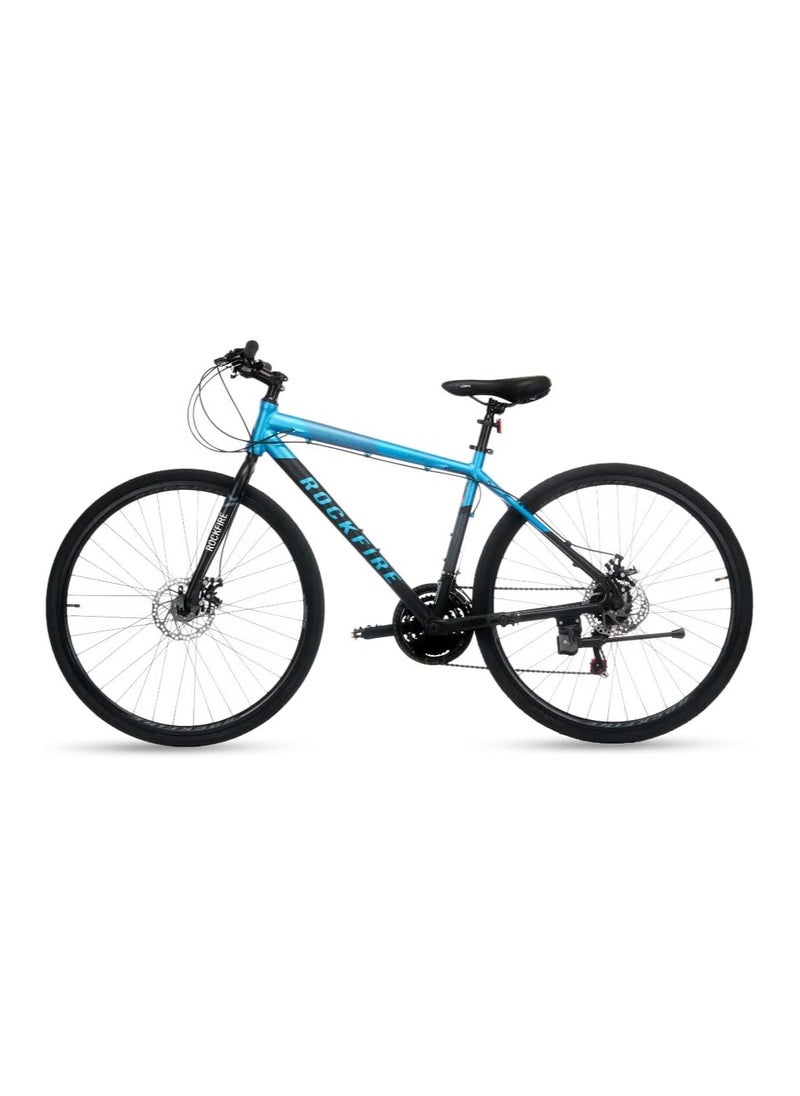 Rockfire Hustle Sport Hybrid Bike | AL Tech 6061 | Alloy Frame, Shimano Tourney 3x7-Speed Drivetrain, Logan Mechanical Disc Brakes, | Optimal Grip | Lightweight | For Fitness & Long-Distance Rides  - Image 5