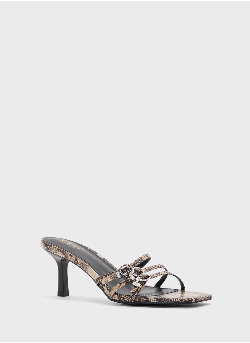 ELLA Square Toe Buckled Multi Strap Sandal  - Image 2