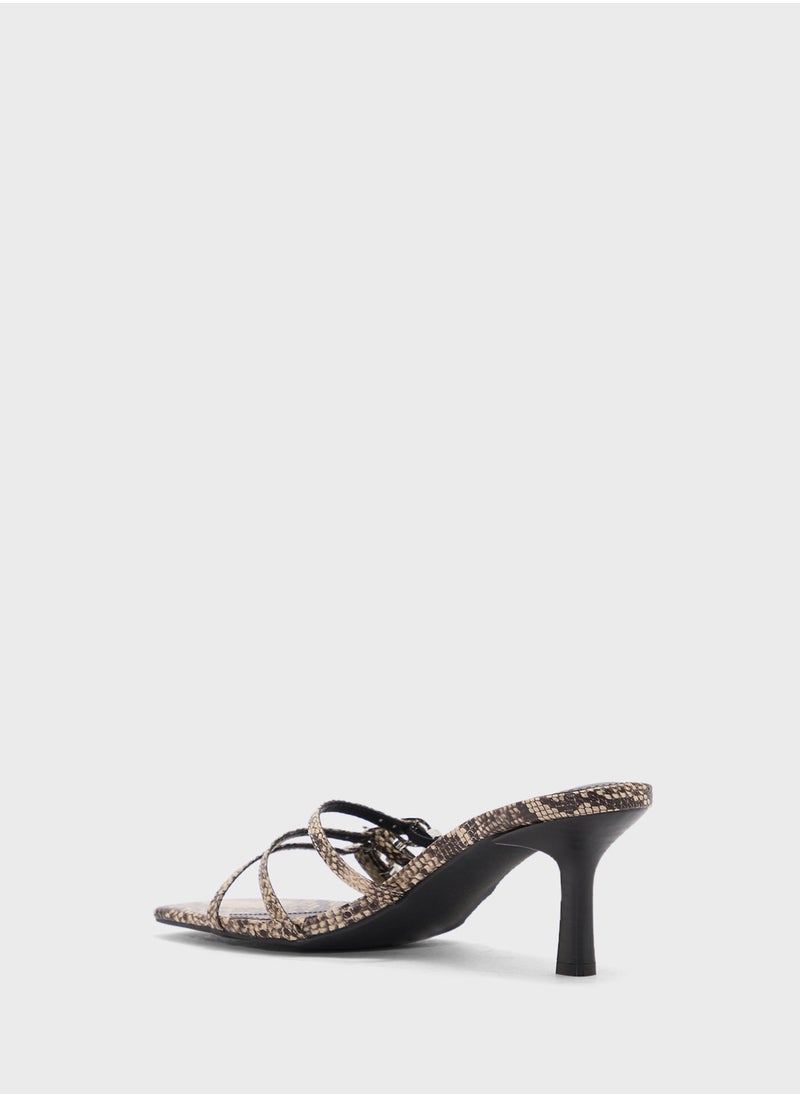 ELLA Square Toe Buckled Multi Strap Sandal  - Image 3