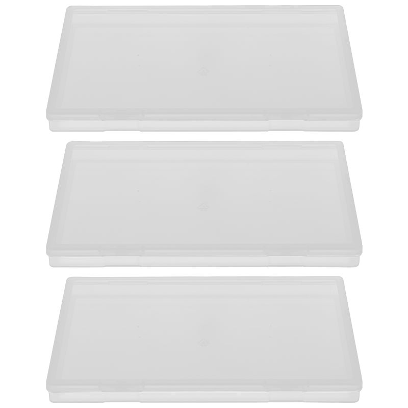 3Pcs Small Parts Organizer Box Transparent Tool Storage Box Portable File Box Portable Tool Organizer - Image 1
