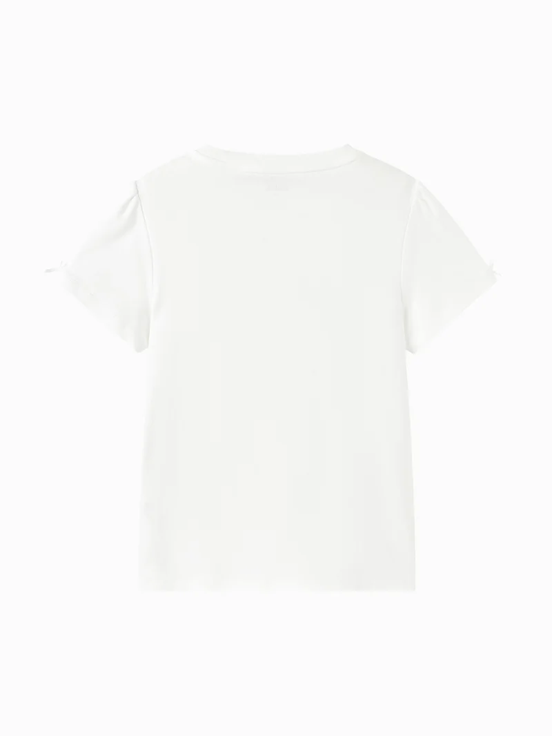 بالابالا Kids Girls Round neck short-sleeved T-shirt