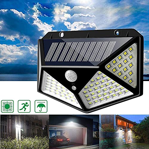 BRITSPEAR 100 LED White Light Solar Lamp with Light Sensor for Garden and Outdoor Lighting (Pack of 4) - Image 2