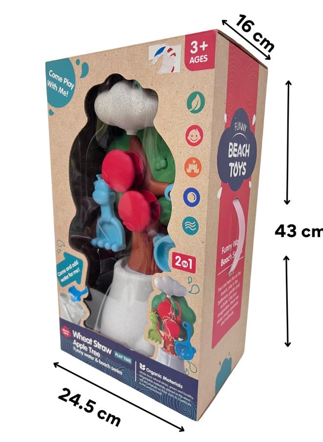 Generic Wheat Straw Apple Tree Beach Toy Set for Kids - Birthday Gifts for Kids - Play and Learn - Great Gift for 3+ Years Boys and Girls  - Image 2