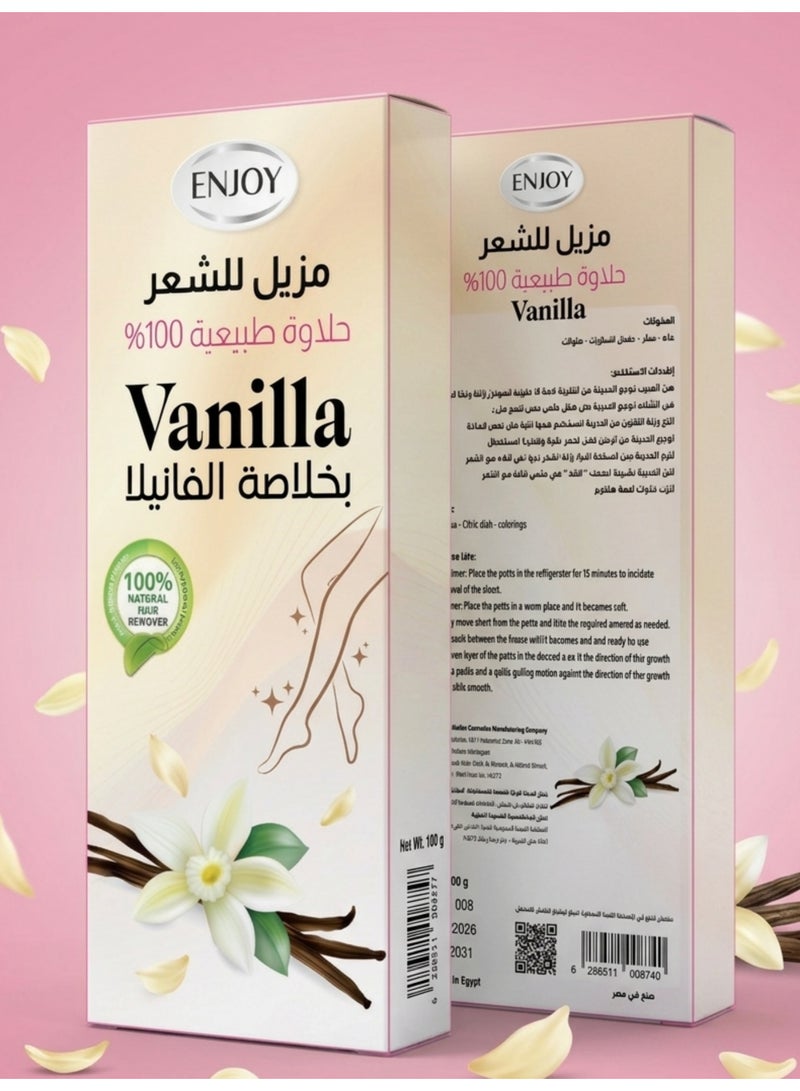 Enjoy Vanilla Hair Remover wax – 100% Natural Sweetness, With Vanilla Extract, 100 g - Image 2