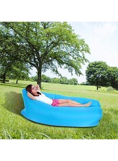 Arabest Outdoor Inflatable Sofa,Portable Beach Camping Sofa,Fast Inflatable,Wear and Scratch Resistant,For Pool/Grass/Yard/Living Room(Blue200*70cm)  - Image 4