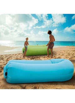 Arabest Outdoor Inflatable Sofa,Portable Beach Camping Sofa,Fast Inflatable,Wear and Scratch Resistant,For Pool/Grass/Yard/Living Room(Blue200*70cm)  - Image 2