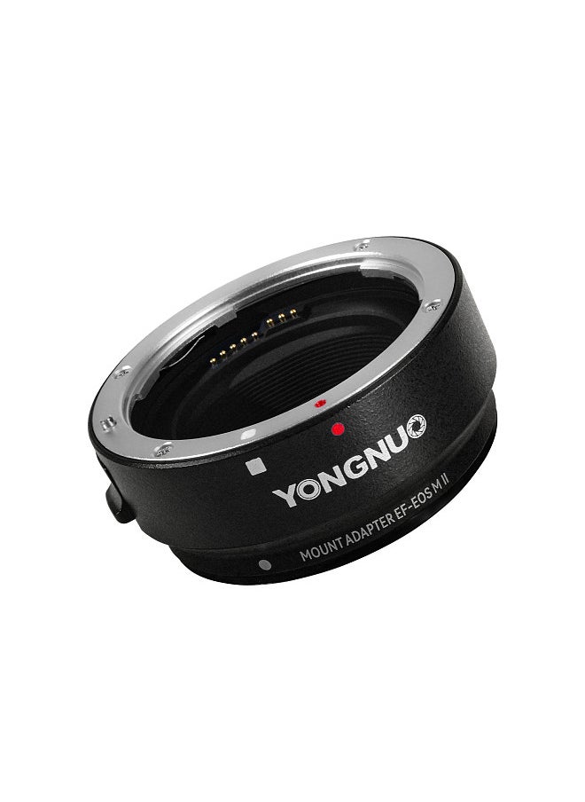 YONGNUO EF-EOSM II Lens Adapter Auto Focus Camera Mount Ring Electronic Aperture Control Waterproof Compatible with Canon EF Lens to Canon EOS M2/M3/M5/M6/M10/M50/M100/M20 Camera Body  - Image 1