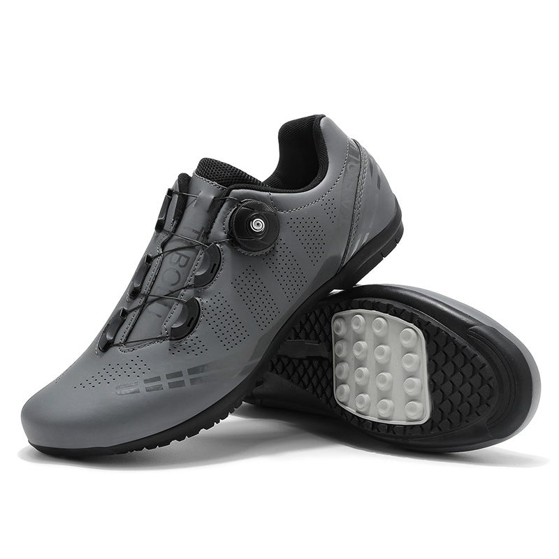 Generic New Cross-border Road Car Lock Shoes Outdoor Lockless Cycling Shoes Boost Bicycle Shoes Mens Casual Dynamic Bicycle Shoes Gray unlocked