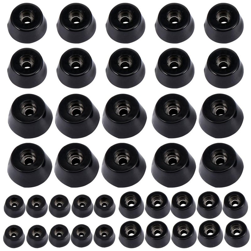 40 Pcs Rubber Furniture Feet Pads With Steel Inserts For Chair Table Legs Floor Protectors - Image 2